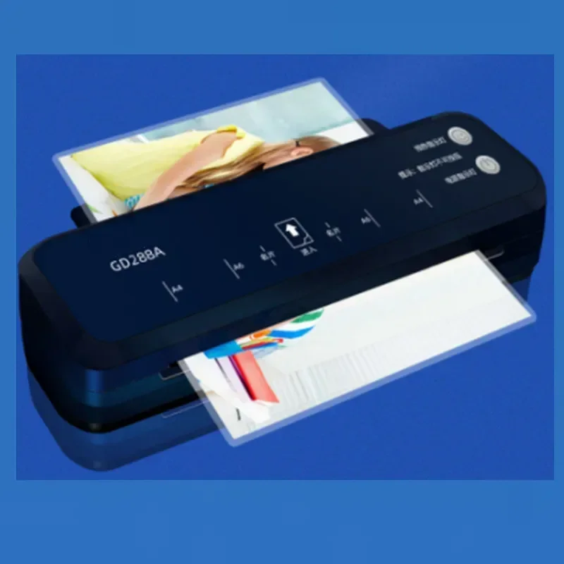 

Новый электрический GD288A фотоламинатор офисный A4 небольшой документ каллиграфия и живопись инструмент для термоустановки