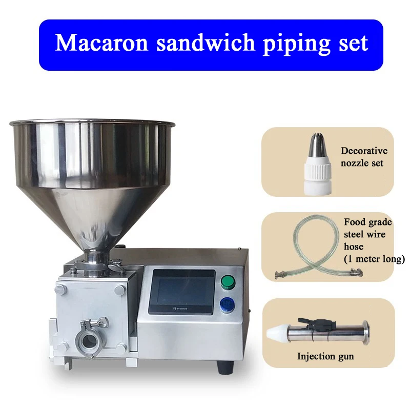Stainless Steel Desktop Manual Puff Filling Machine for Cream Chocolate Jam Bread Pastry Manual Filling Food Processing Equipmen