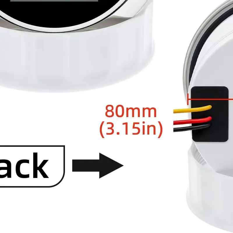 

0-120KMH GPS Speedometer 80mm Digital Pointer Speed Gauge Meter 7 Colors LED Backlight for Motorcycle Boat Car Truck