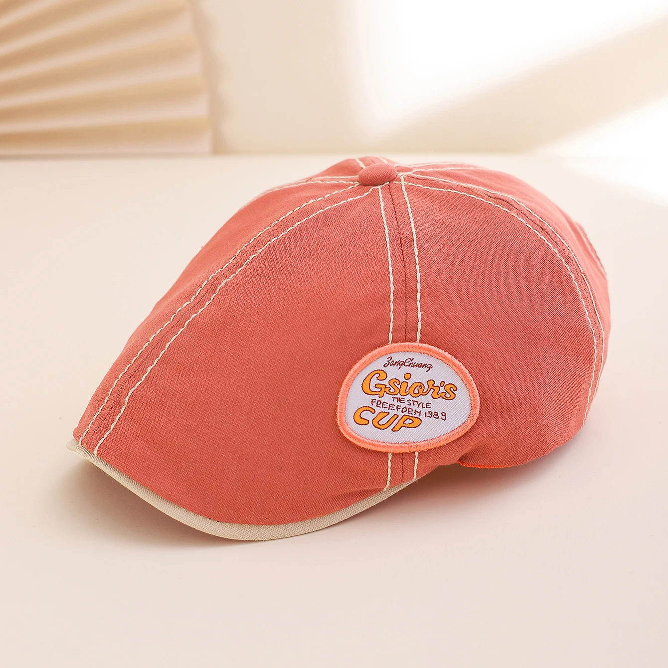Cross-border Embroidered Women's Hat, Retro Two-Color Letter Forward Hat, Fashionable, Simple and Versatile Hat, Outdoor Travel