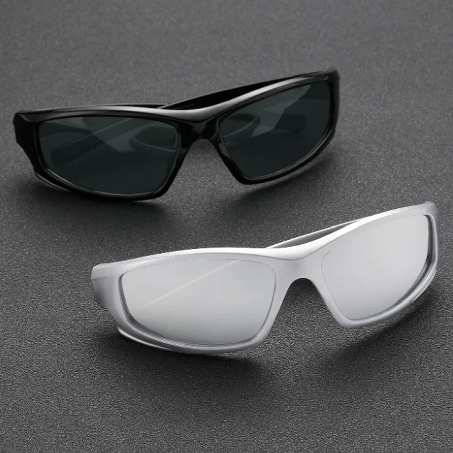 2PCS Square Frame Men\'s Sunglasses Combination Y2K Style Daily Street Summer Party Decoration Glasses Women