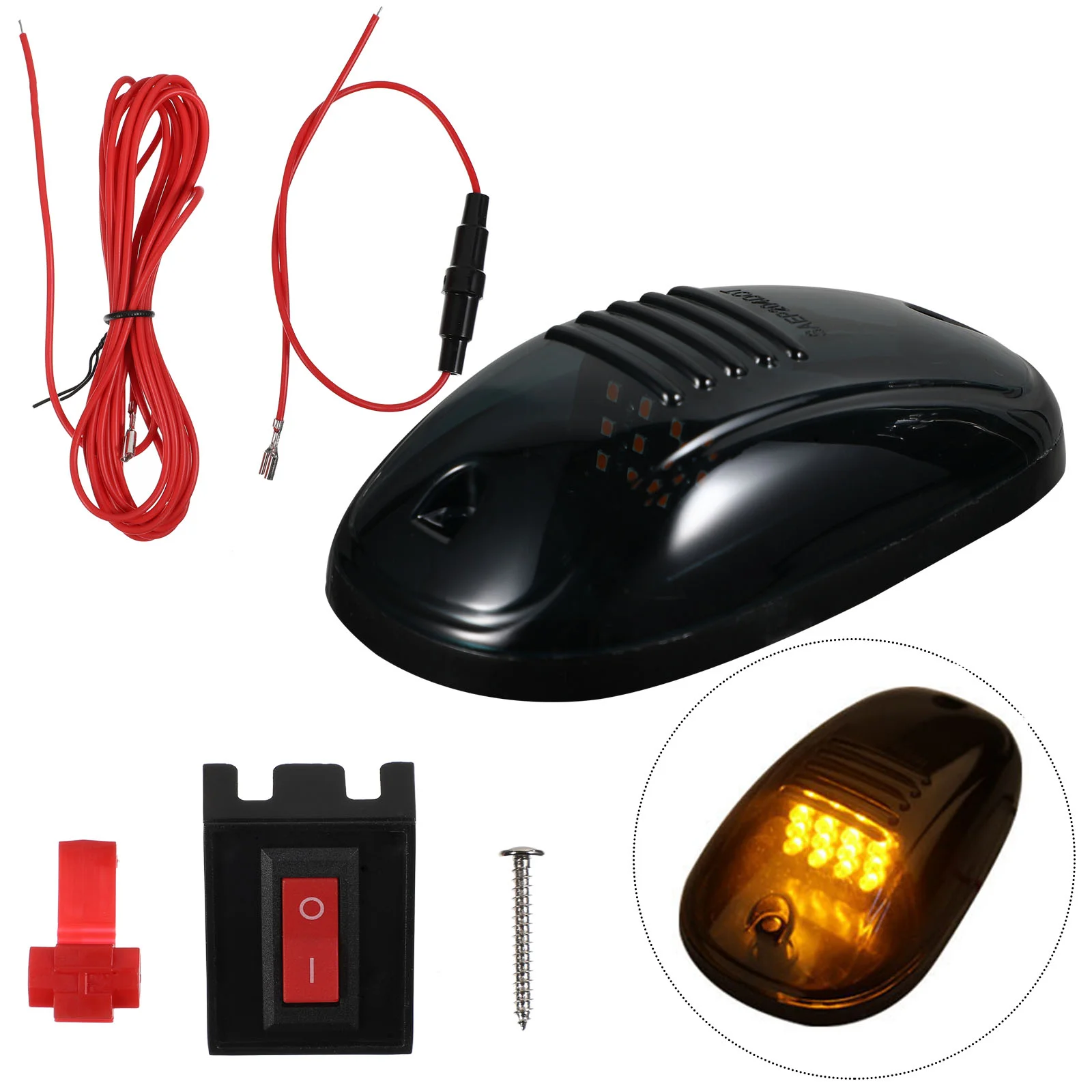 

5 Pcs Roof Mouse Light Marker Switches LED Lights Wired Undetectable Cab Clearance Car Lighting Device Mechanical