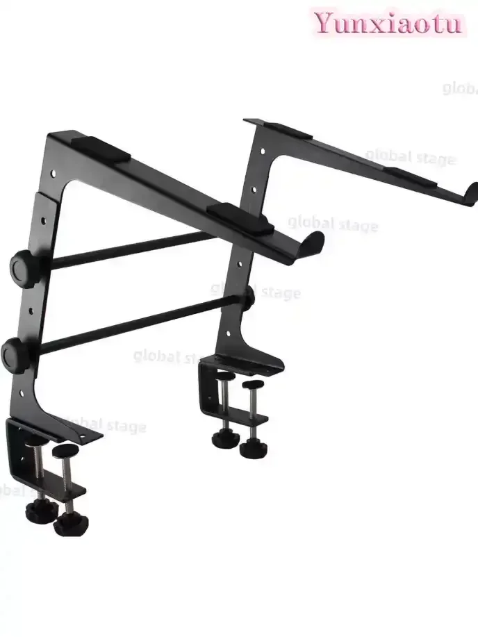 Portable Folding DJ Laptop Stand, Height Adjustable Notebook Riser, Computer Bracket for Bar, Stage & DJ Live Performance