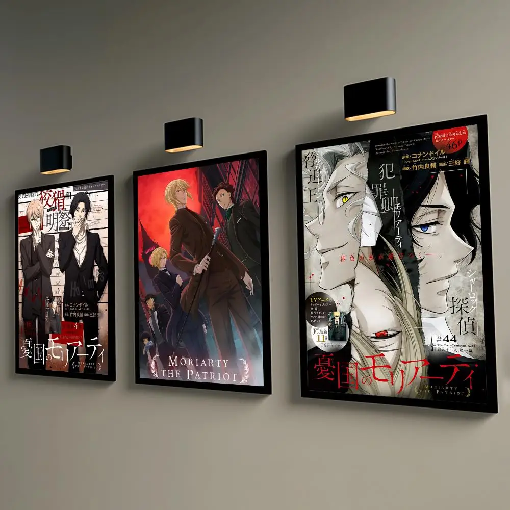 Anime M-Moriarty the Patriot Poster Self-adhesive Wall Mural Art Waterproof Sticker For Living Room Decor High Quality Print