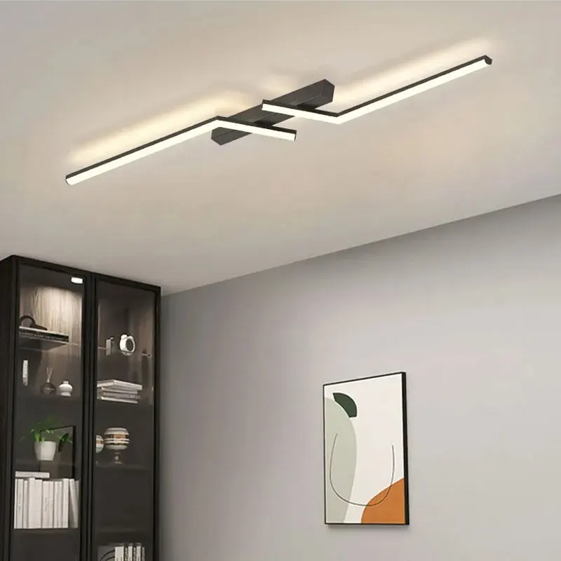 Luces de techo Led minimalistas para pasillo, lámparas para dormitorio, pasillo, balcón, escalera, decoración, candelabros, accesorios, tira larga