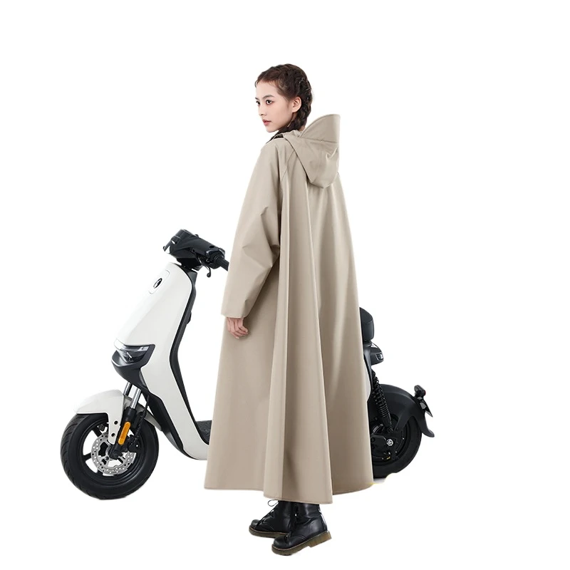 Electric Bike Riding Raincoat Thickened and Lengthened Full Body Adult Motorcycle Oxford Cloth Poncho Rainstorm Proof Rain Gear