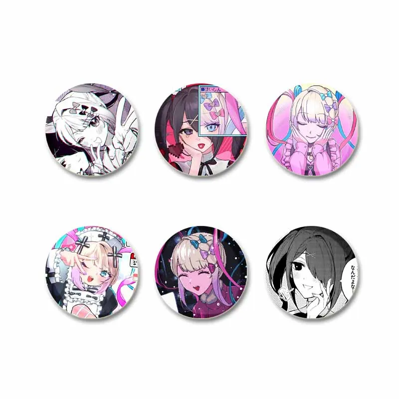 Needy Girl Overdose Enamel Pin Game Figure Ame-chan Cartoon Badges on Backpack Brooches for Women Men Cosplay Accessories Gifts