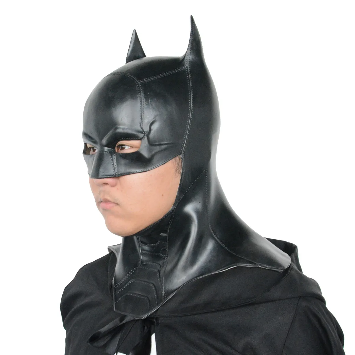 Bruce Wayne Latex Bat Mask Men Superhero Movie Cosplay Costume Halloween Party Masks