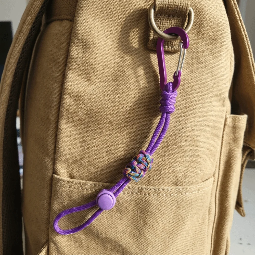 Alloy Water Bottle Lanyard Locking Carabiner Clip Multicolor Backpack Hook Braided Rope Durable Key Chain Lanyard Daily Use