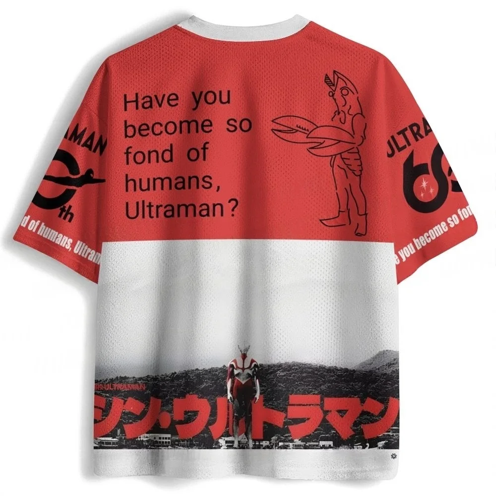 Amerikanische Retro-Ultraman-3D-gedruckte Ausstellungsoutfits für Kinder und Erwachsene, Street Fashion, lockere und atmungsaktive Kurzarmmodelle – Detail 5