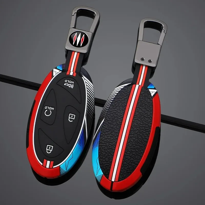 

Zinc Alloy + Silicone Car Key Case Cover Shell For Hyundai Kona Ev Grandeur GN7 IONIQ 6 2024 2025 Remote Key Protect 5 7 Buttons