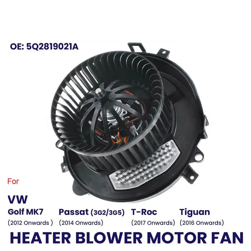 HEATER BLOWER MOTOR FAN WITH RESISTOR FOR VW GOLF MK7 PASSAT 3G2 3G5 TIGUAN MK2