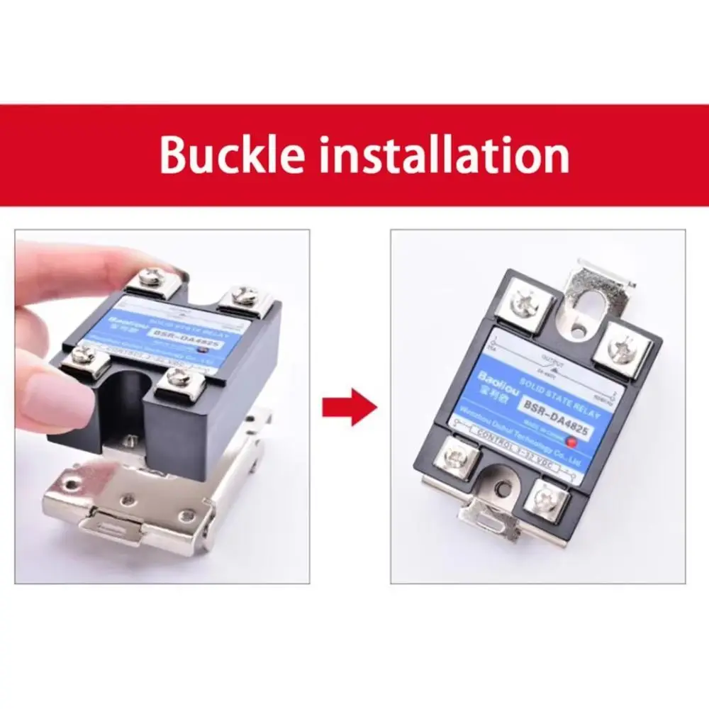 1Pcs 35mm DIN Rail DIN Rail Mounting Bracket 80.5x44mm Aluminum Alloy Snap Clip Clamp Nickel Plating Stamping Process