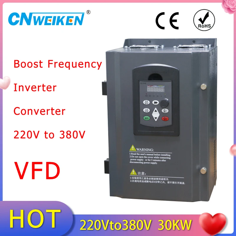 

VFD Frequency Inverter Single-Phase Input to 3-Phase 380V 15KW-30KW Output Frequency Converter Variable Frequency Drive