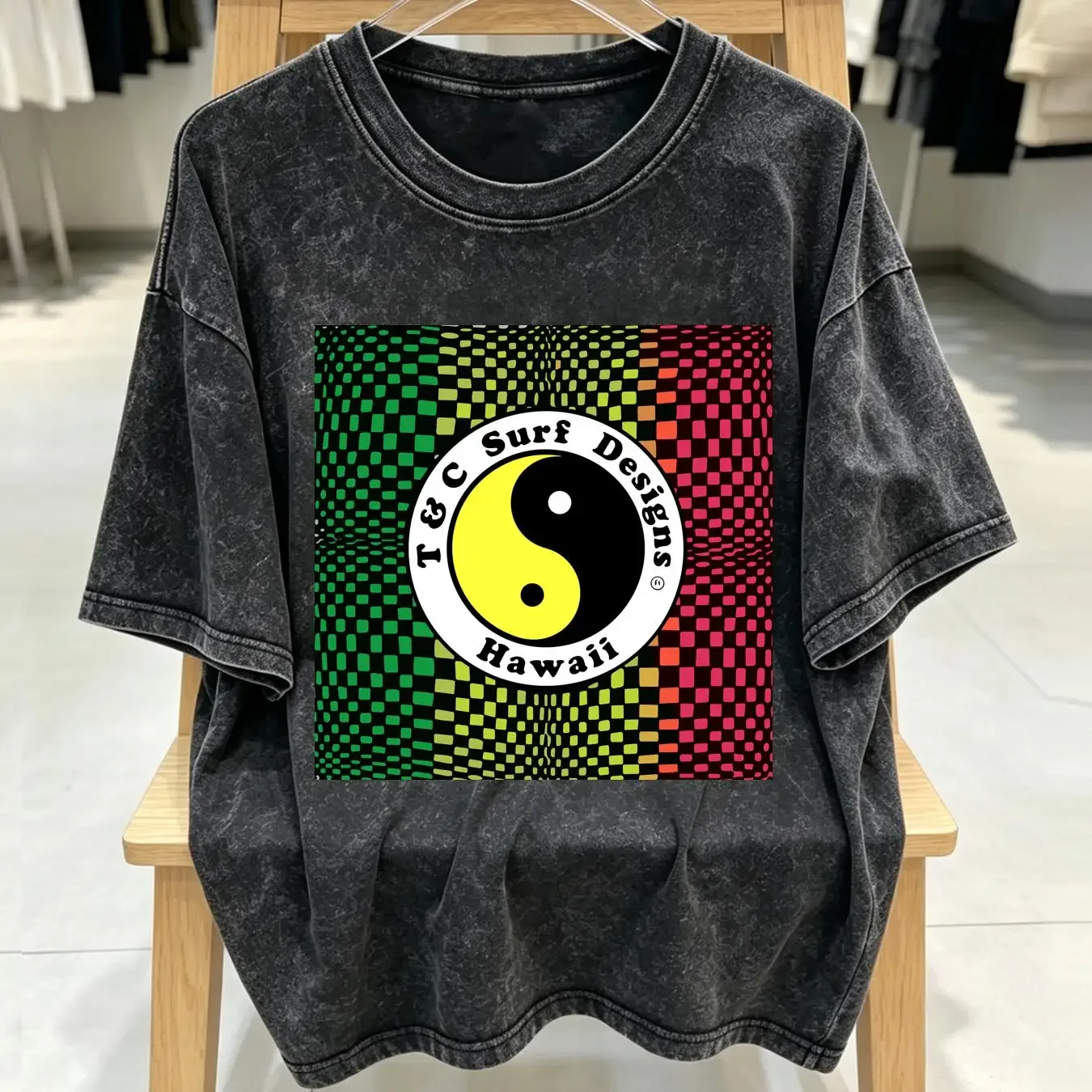 washed T Shirt Vintage 80s C Surf Designs Town and Country Hawaii long or short sleeves vintage Washed graphic designer clothes