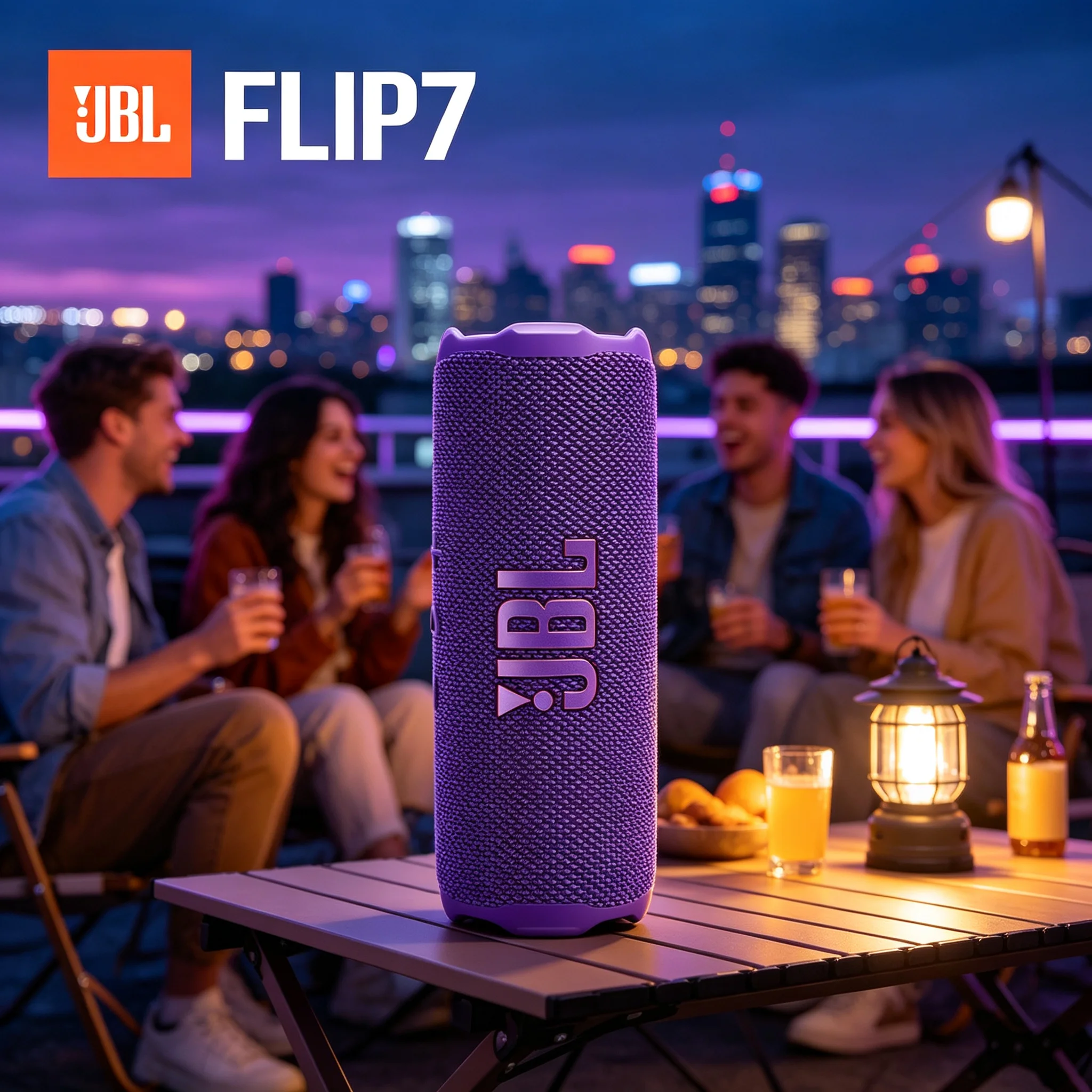 JBL FLIP7 IP68 Waterproof Speaker 16 Hours Battery Life AI Sound Boost Technology for Picnic Poolside Backyard Gathering
