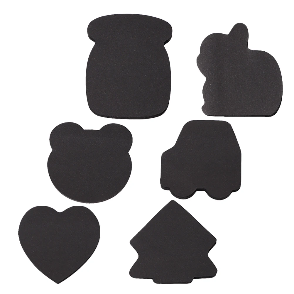 

6 Pcs Notepad Adorable Stickers Accessory Simple Memo Notepads Paper Daily Use Creative Sticky Student Black Compact