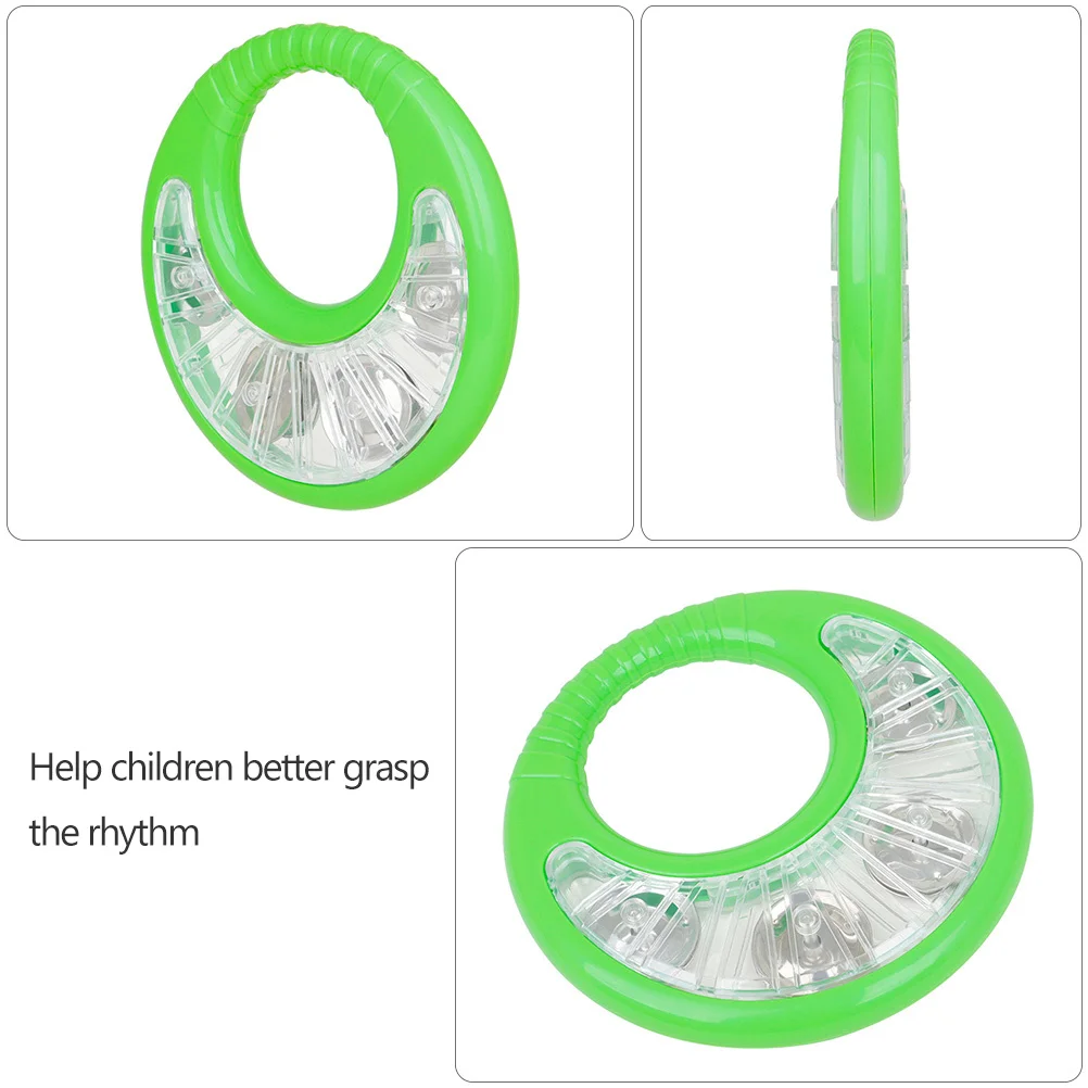 زهرة طبل دائرة Handbell Plaything Abs مادة سميكة خدمة طويلة الحياة سبائك الألومنيوم جرس صوت واضح