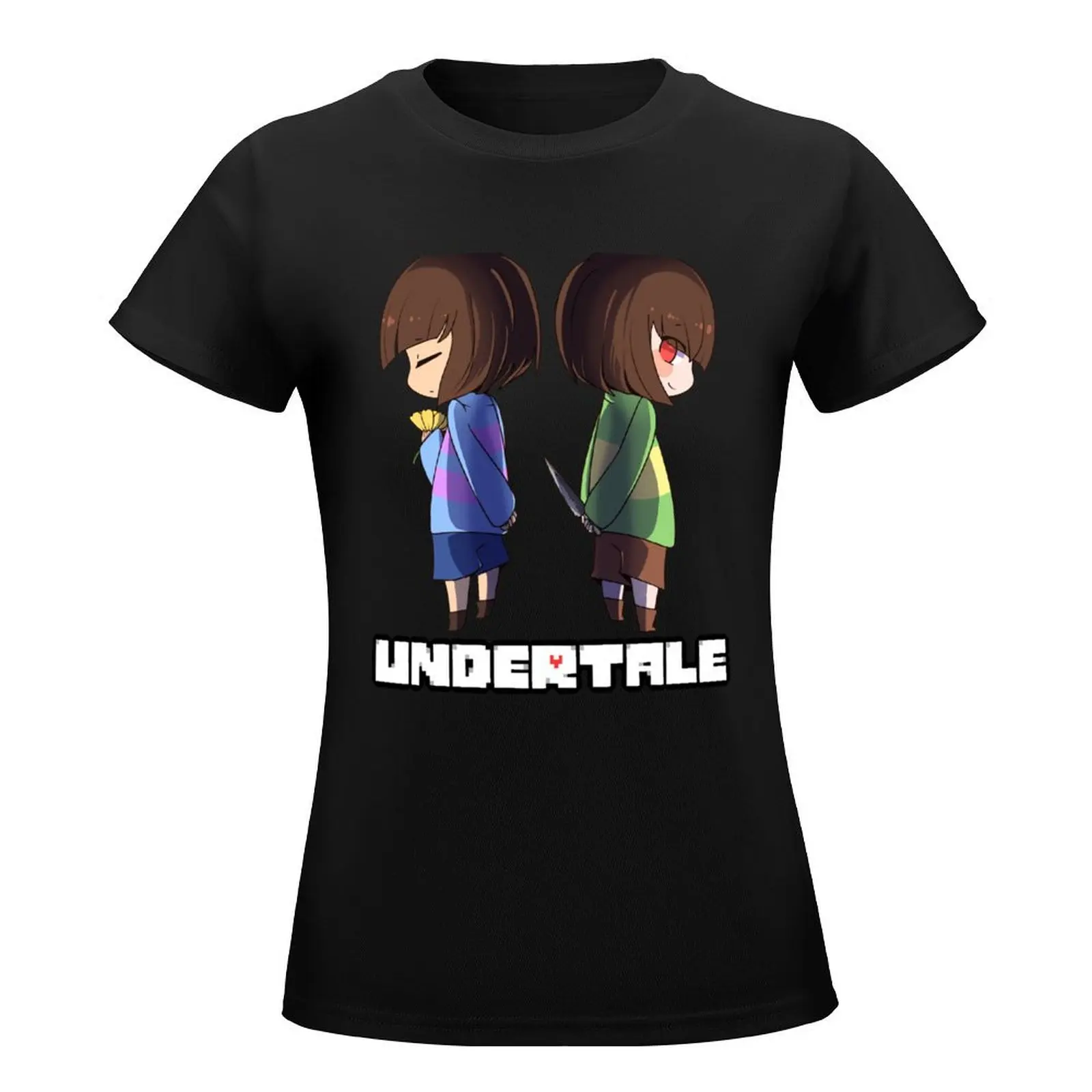 Undertale - chara and frisk T-Shirt graphics Blouse woman t shirt