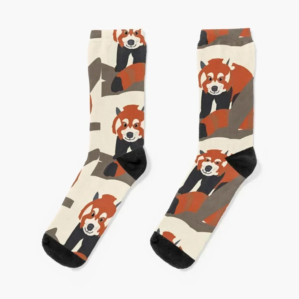 

Red Panda Socks New year's cute Run hockey Luxury Woman Socks Men's