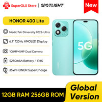 New Global Version HONOR 400 Lite 5G Mediatek Dimensity 7025-Ultra 108MP Camera 6.7\