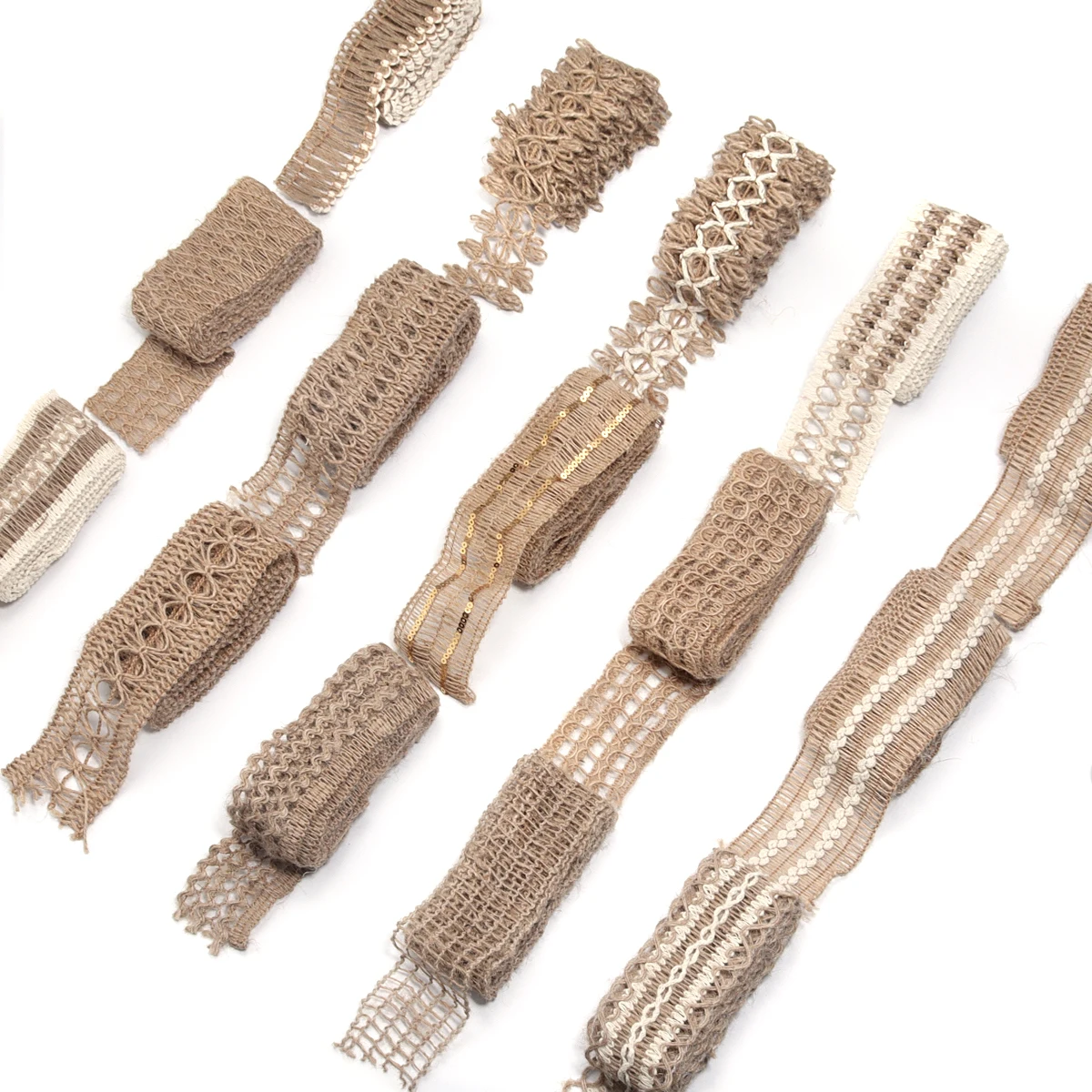 2 Meter Natural Jute Ribbon Burlap Braided Tape Gift Webbing Rope for DIY Bouquet Packing Wedding Party Home Decoration Supplies