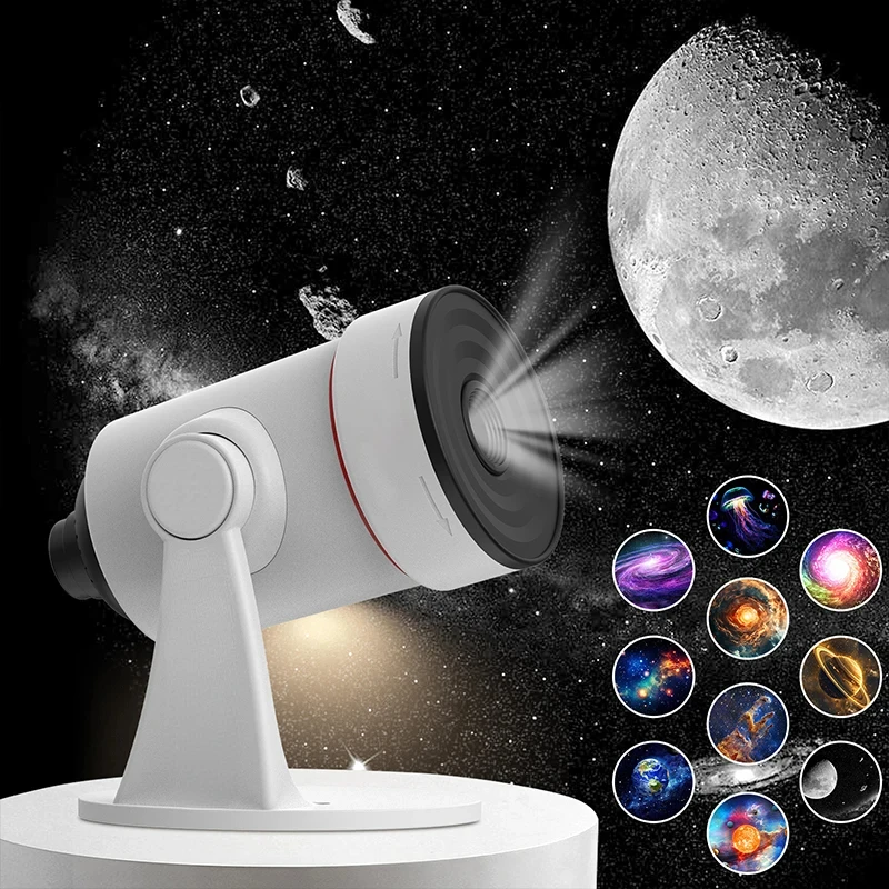 

astronomical telescope Starry Sky Night Light Galaxy Projector 360°Rotate Planetarium Lamp For Bedroom Valentines Day Gift Wedd
