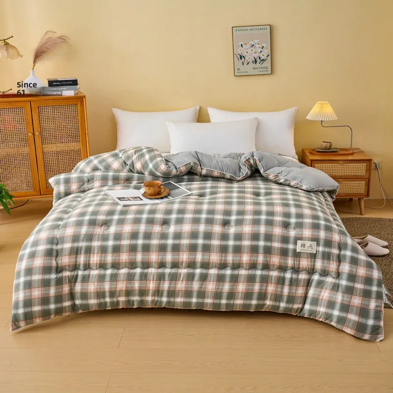 Removable Washable Cotton Quilt Dormitory Single Bed Bedding Compatible Winter Quilt Thickening Thick and Warm Quilt