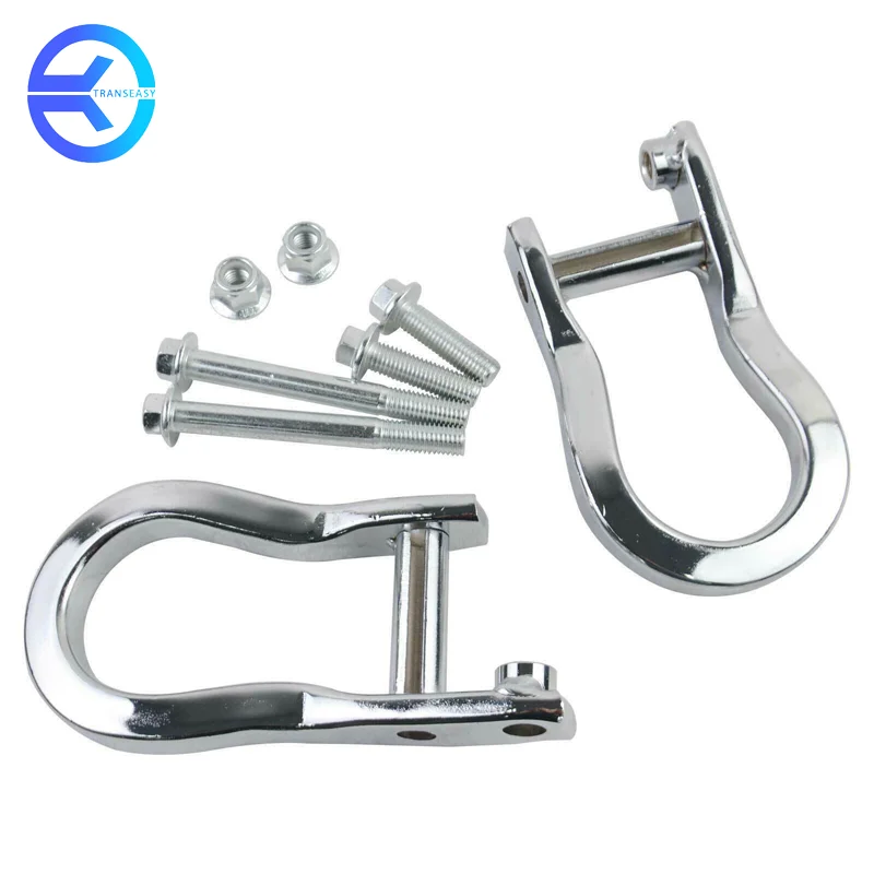 

84072462 23236698 2X Chrome Tow Hooks Fits For Chevrolet Silverado Sierra 1500 07-19