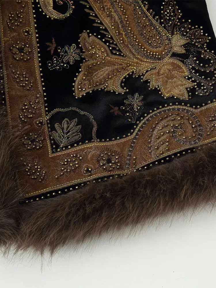 

Новая модная женская жилетка с бисерной вышивкой, повседневная, свободного кроя, с декоративными вставками, без рукавов, теплая, для женщин