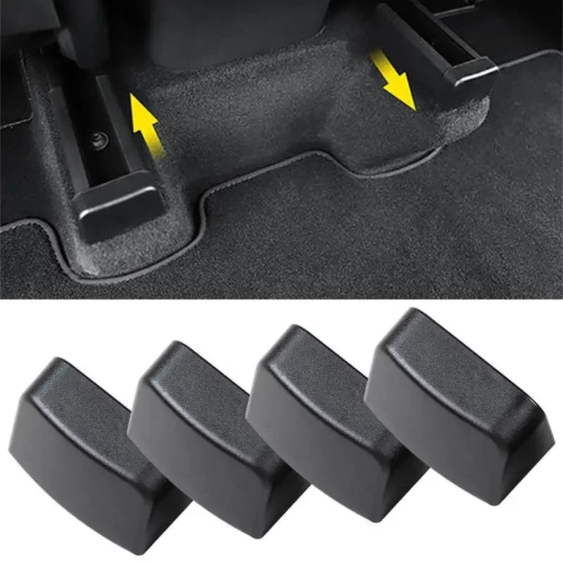 4pcs Seat Rail Cover Anti-collision Rubber Plug Cap Cover Anti-kick Rear Seat Rails for for TESLA Model 3/Y Interior Accessories