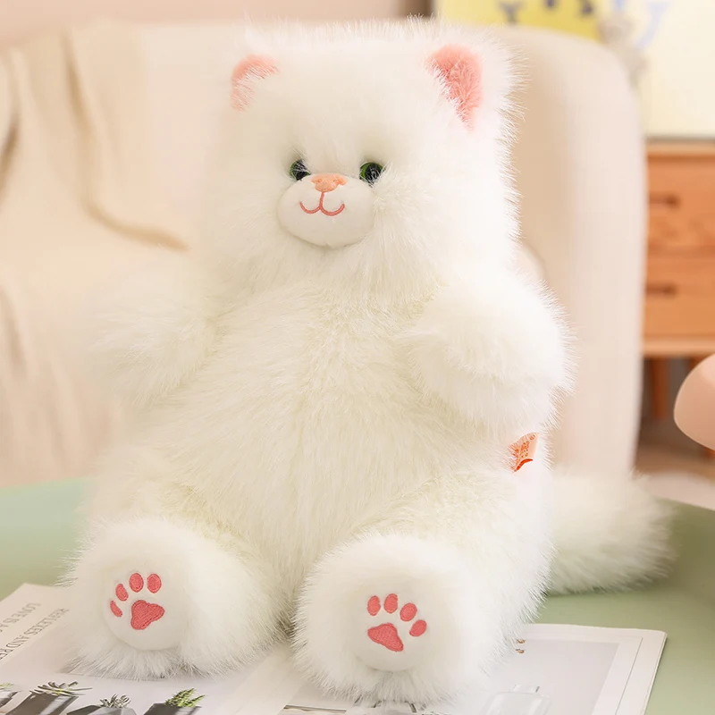 Cute Cat Plush Toy Stuffed White Cat Soft Doll Toys Christmas Birthday Gift