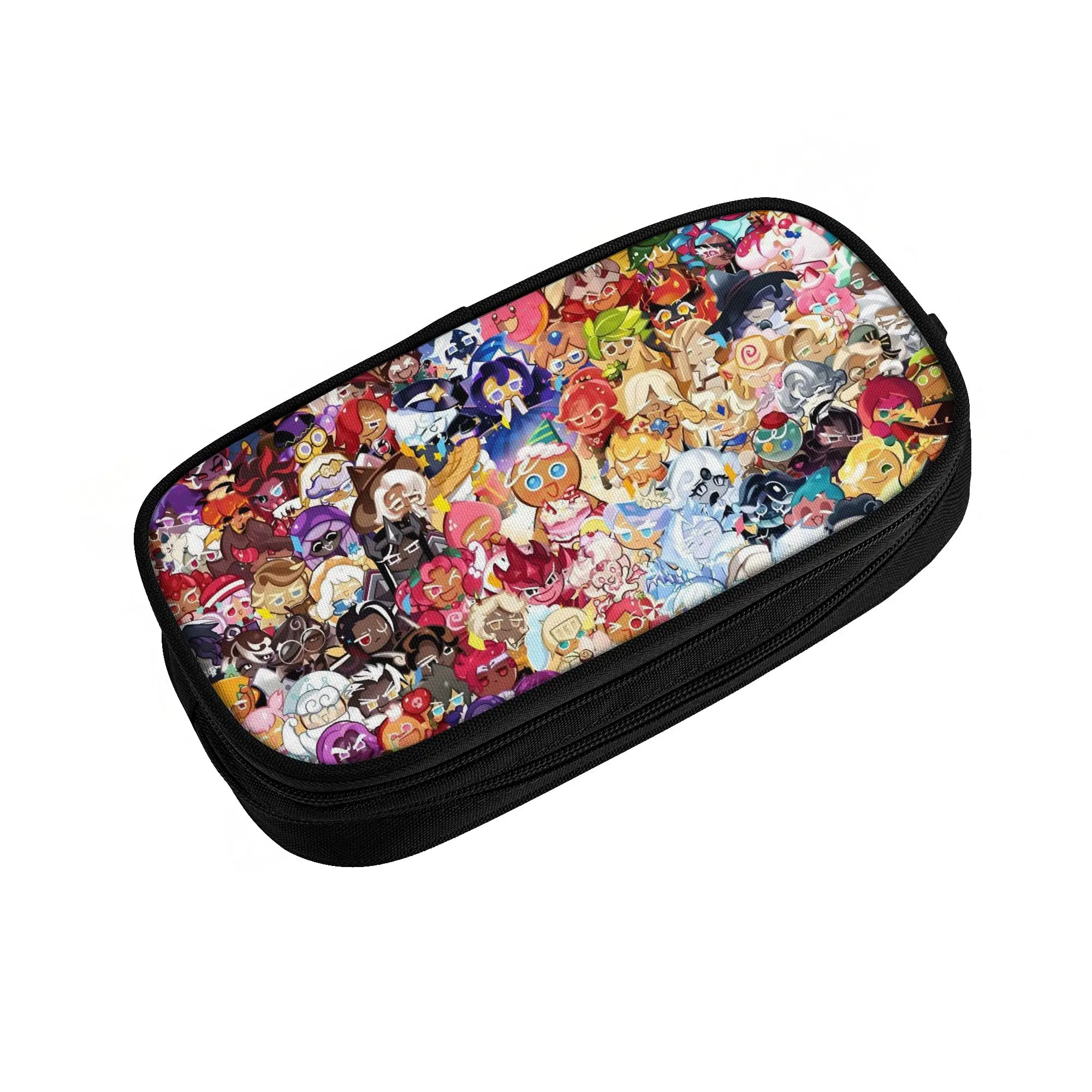 Cartoon Cookie Run Kingdom Game  School Pencil Case Boy Girl Large Storage Anime  Pencil Pouch Students Stationery