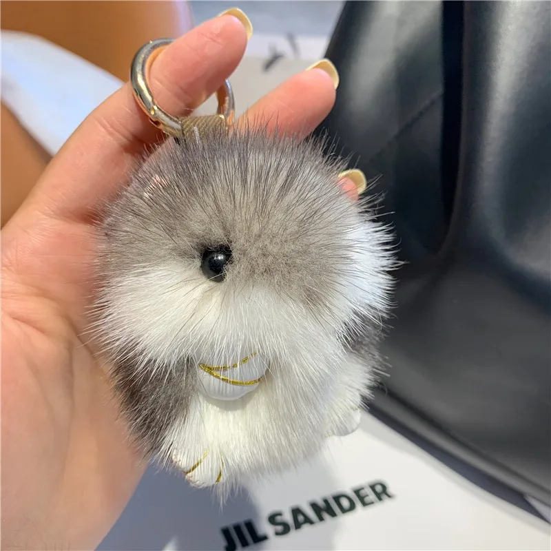 Mink Hair Mini Super Cute Little Hamster Fur Pendant Cute Hamster Doll Super Q  Bag  Pendant  Key  Chain  Children  Animal  Doll