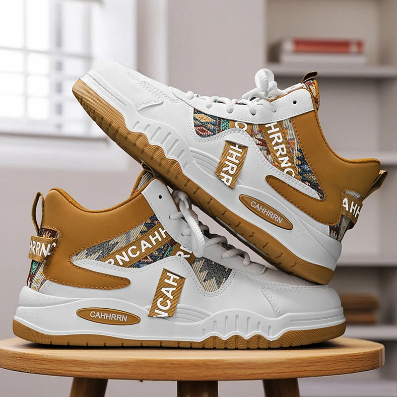 

Men High Top Boots Casual Outdoor Shoes Comfortable Walking Sneakers for Daily Wear