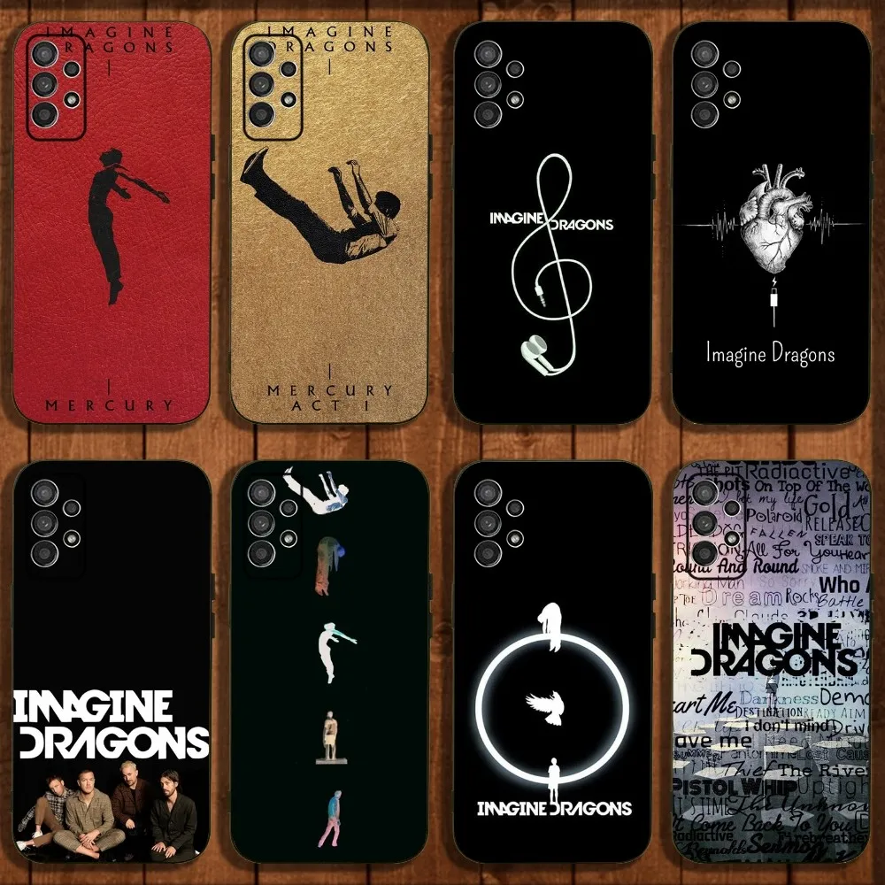 I-Imagine Dragons band Phone Case For Samsung Galaxy A13,A21s,A22,A31,A32,A52,A53,A71,A80,A91 Soft Black Cover