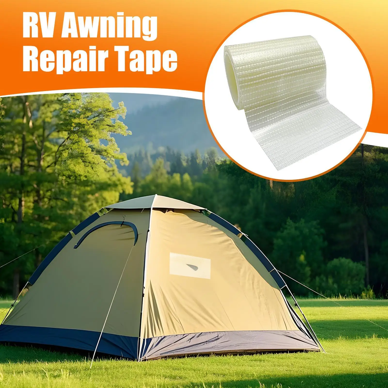 Canvas Repair Tape Heavy Duty Tarp Repair Tape Canopy Patch Weather-Resistant Boat Cover Patch For Roof Umbrella Sail Leather