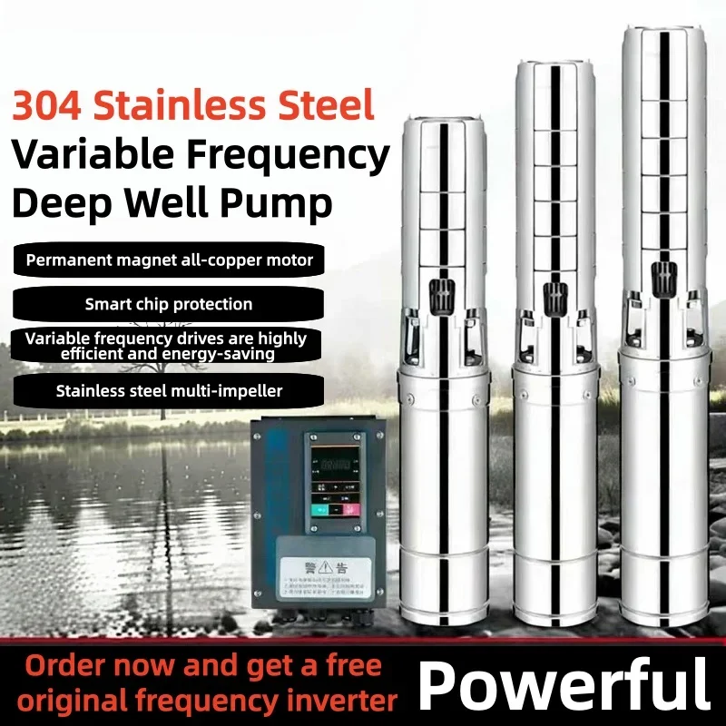 Stainless Steel Deep Well Submersible Pump Borehole Water Pump for Farm Irrigation Domestic Water Supply