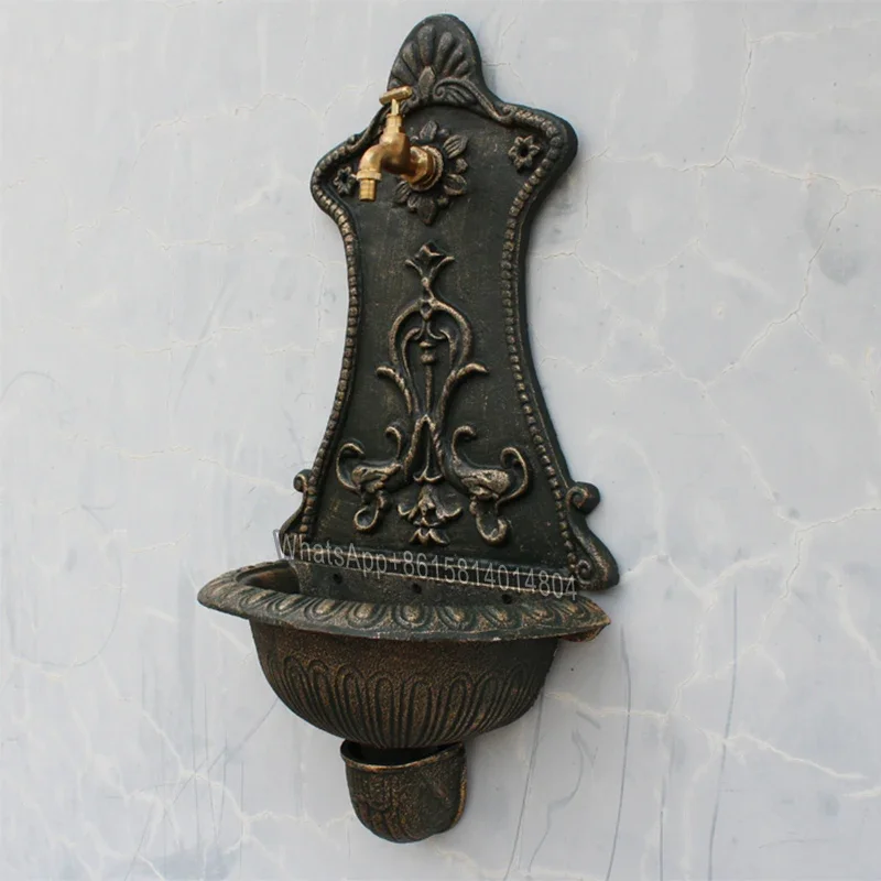 European-style palace aristocratic cast iron sink/courtyard wash basin/home furnishings decorative wall decoration crafts