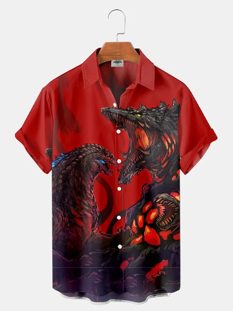 Ropa de playa Hawaiana para hombre, camisa informal de manga corta con estampado 3D, Hippie de gran tamaño, para acampar y pescar