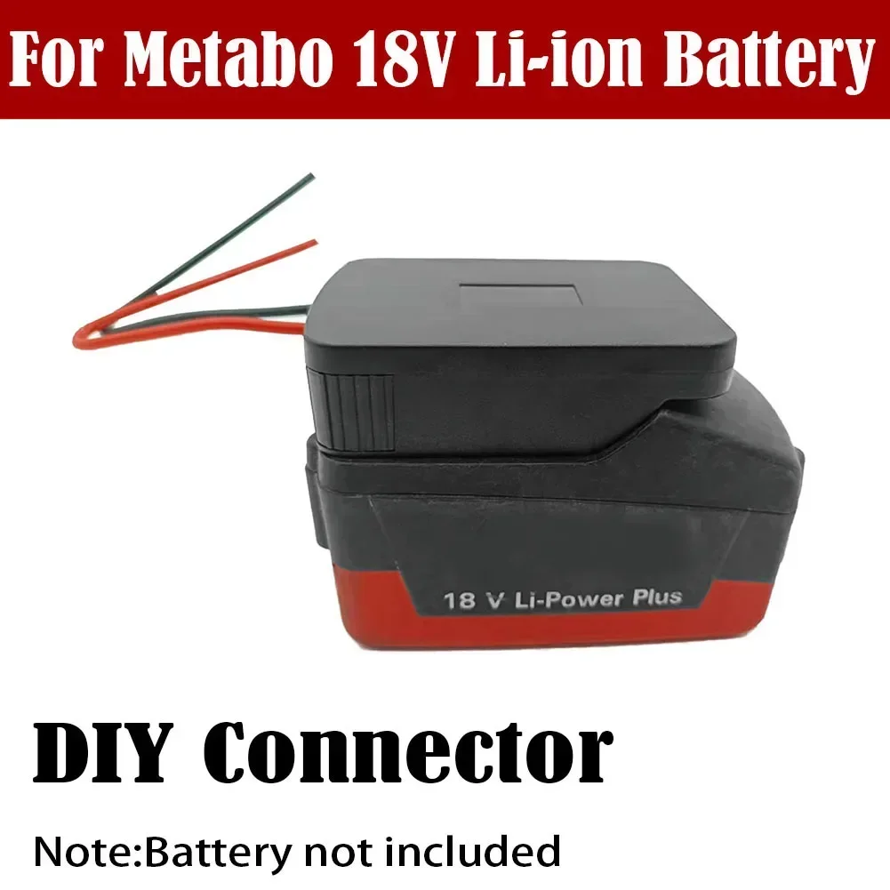 

1pc Black Fit For Metabo 18V Li-ion Battery Power Mount Connector DIY Adapter Dock Holder For Power Tools RC Toys Replacement