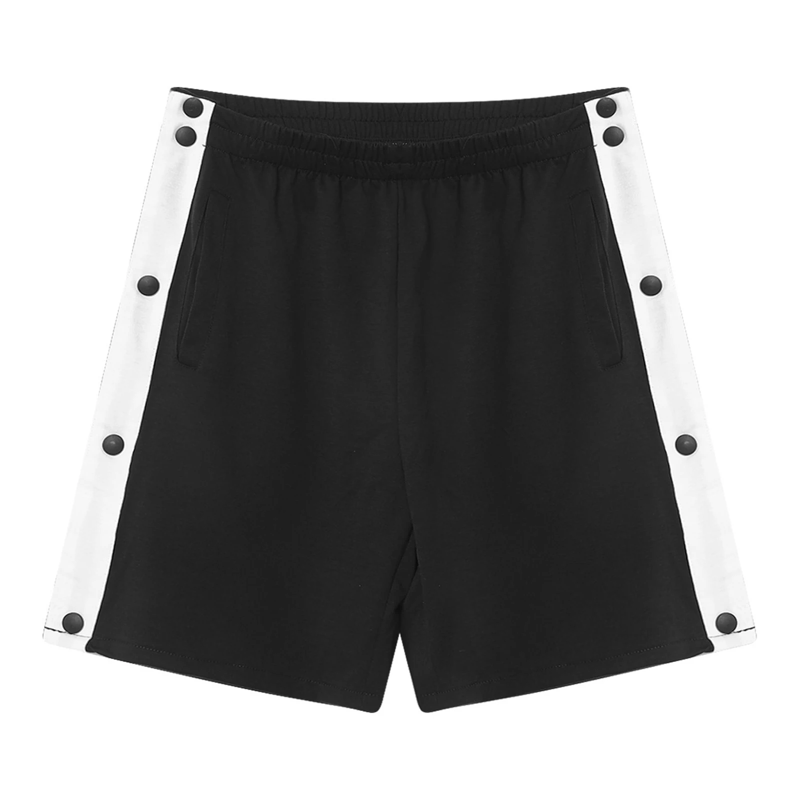 Mens Tear-away Athletic Shorts Sides Pressing Buttons Easy-to-wear Boxer Shorts for Dementia Alzheimer Caregiving Essential