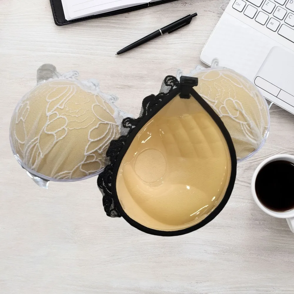 

New 3cm Thickened Lace Bra Palm-Shaped Silicone Self-Adhesive Chest Patch Invisible Reusable Bra Pad Women