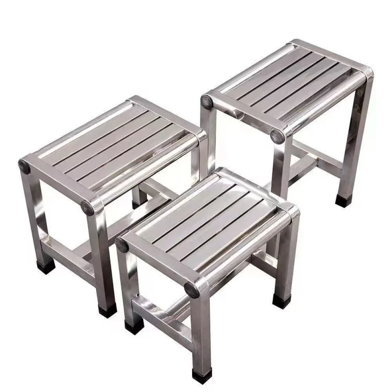 Multi Functional Stainless Steel Stool - Durable Thick & Sturdy Stool, Ideal for Living Room, Bathroom, Kitchen, Corridors