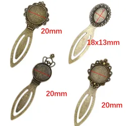 10pcs/lot New Antique Owl Bookmark Base Fit Cabochon 20mm Round Glass Blank Bezel Setting Bookmark Jewelry Findings Components A