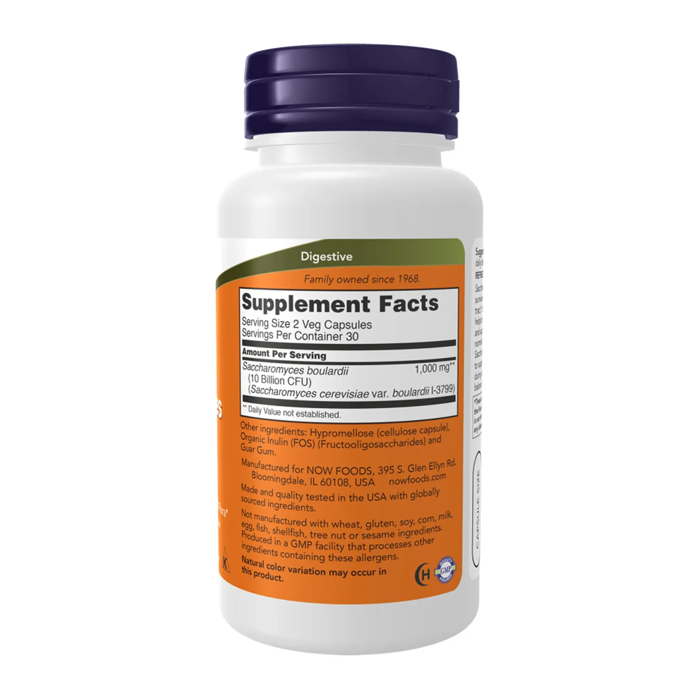 Saccharomyces Boulardii - Natural Probiotics To Balanced Intestinal FLORA -60 Capsules