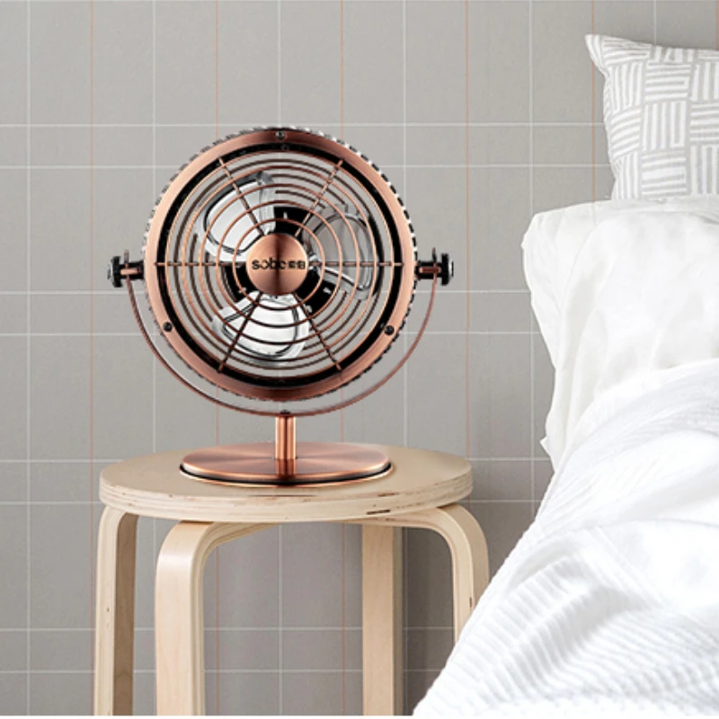 

Sauber USB Rechargeable Desk Fan: Full Metal Mini Fan for Dorms and Offices, Quiet and Efficient Desktop Cooling Solution