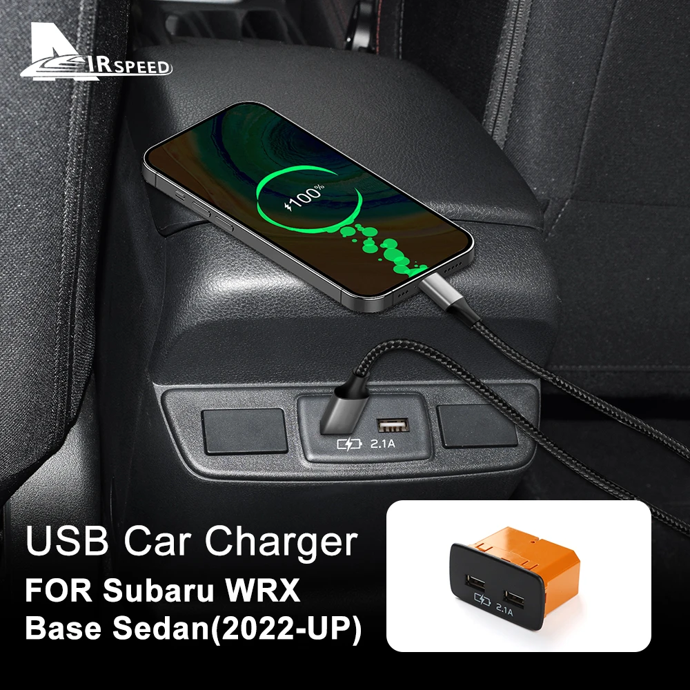 

for Subaru WRX 2022 2023 Base Sedan Car Mobile Phone Charge RHD LHD 12V 2.1A Power Adapter Socket USB Charger Accessories