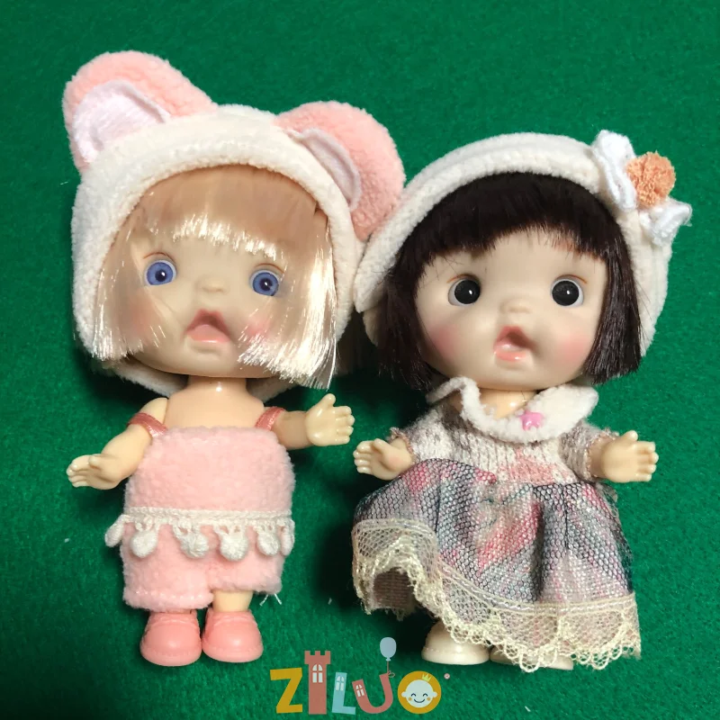 10cm Mini Bjd Doll OB11 Dolls 1/12 Cute Surprise Toy Dolls for Girls Kawaii Face OB11 Body Doll Bjd Doll Full Set for Kids Gift