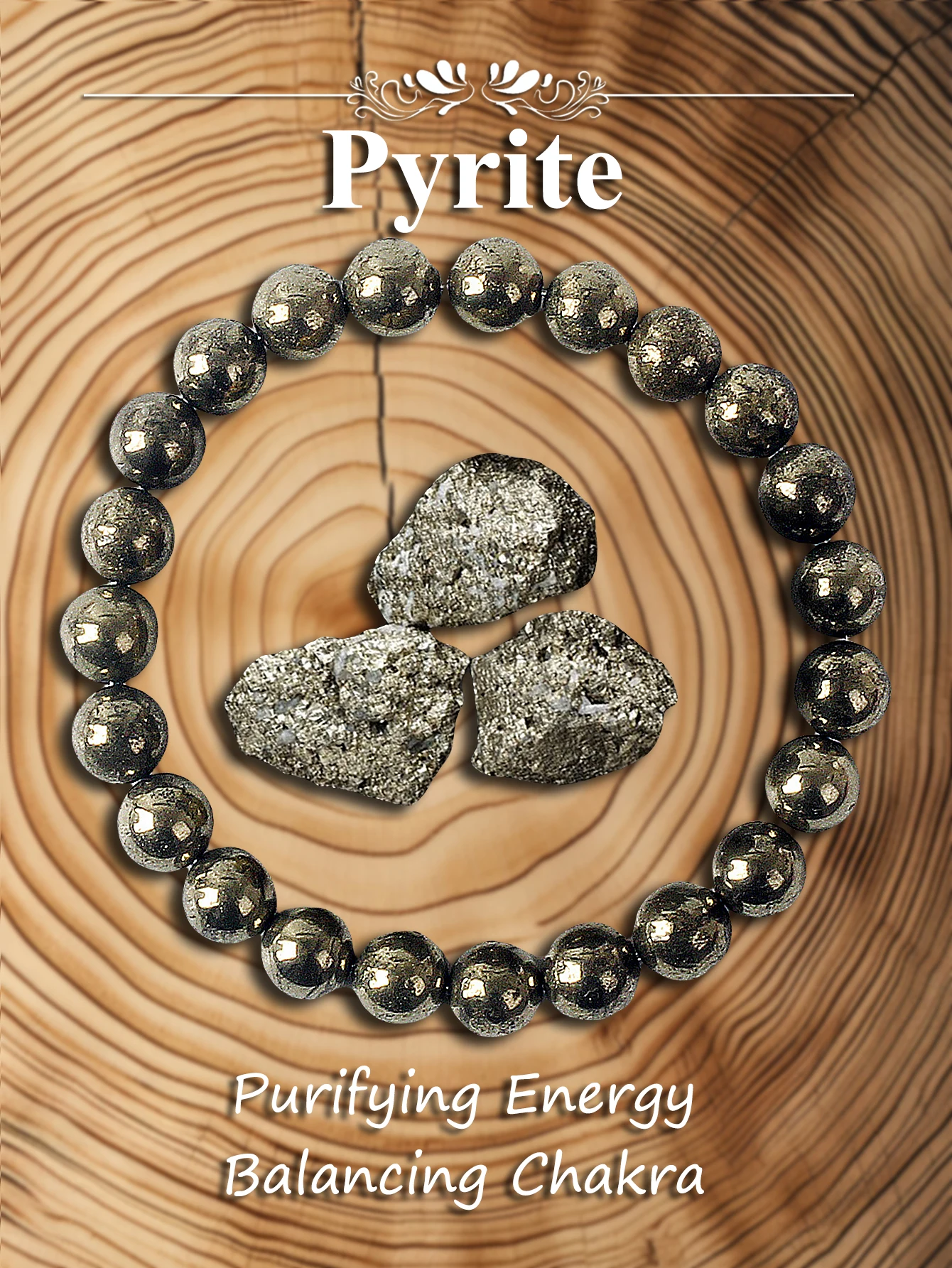 6/8mm Pyrite Bead Bracelet Attracts Wealth Boosts Confidence Protection Symbolizes Prosperity Success Natural Stone Jewelry Gift - Image 2
